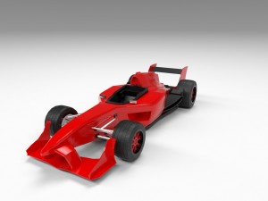 formula one lowpoly Modello 3D
