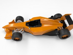formula one lowpoly Modello 3D