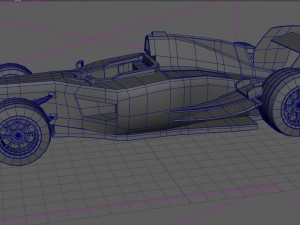 formula one lowpoly Modello 3D