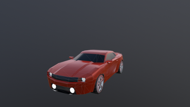 low poly camaro 3D Model .c4d .max .obj .3ds .fbx .stl .blend