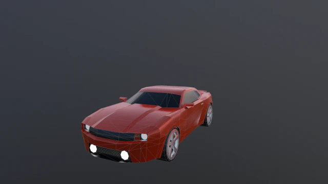 low poly camaro 3D Model .c4d .max .obj .3ds .fbx .stl .blend 
