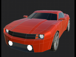 low poly camaro Model 3D