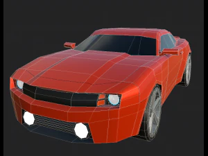 low poly camaro 3D Model