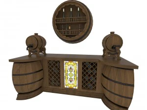 стіл для винного льоху 3D Модель