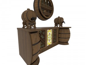 table for wine cellar 3D 模型