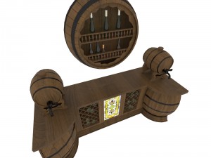 table for wine cellar 3D 模型