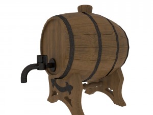 a small cask for wine Modelo 3D