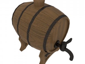 a small cask for wine 3D 模型