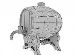 a small cask for wine 3D 模型