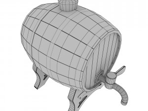 a small cask for wine 3D 模型