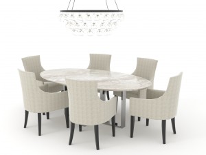 dining set max-obj-3ds 3D मॉडल