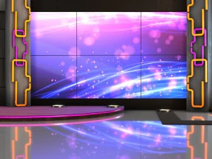 est&uacute;dio de programas de TV de moda Modelo 3D