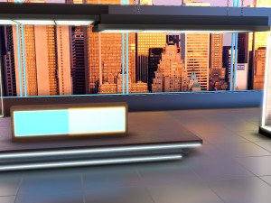 politics tv show studio Modelo 3D