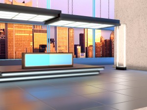 politics tv show studio Modelo 3D