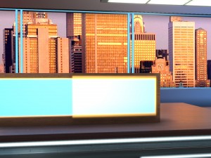 politics tv show studio Modelo 3D