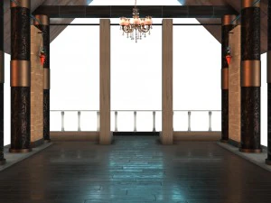 est&uacute;dio de serenata noturna de tv Modelo 3D