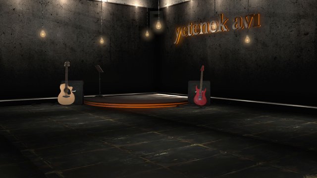 music show studio 3D Модель .c4d .max .obj .3ds .fbx .stl .blend 