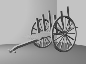 bullock cart 3D Model