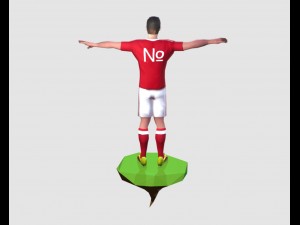 game ready soccer player 3D Model