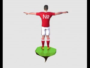 game ready soccer player 3D Model