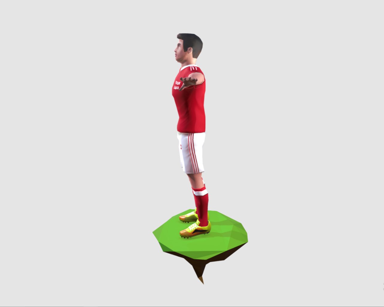 Player 3d model. Low Poly Football. Game ready футбол. Soccer Low Poly.