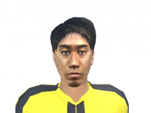 kagawa game ready football player kick animation 3D Model