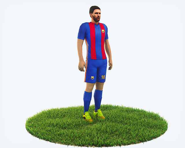 lionel messi football player game ready character 3D 模型 .c4d .max .obj .3ds .fbx .stl .blend 