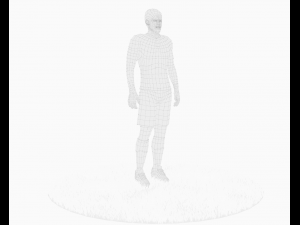lionel messi football player game ready character 3D 模型