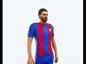 lionel messi football player game ready character 3D 模型