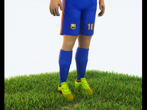 lionel messi football player game ready character 3D 模型