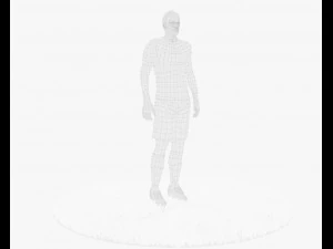 luis suarez football player game ready character 3D Model