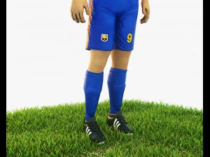 luis suarez football player game ready character 3D Model