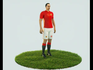 zlatan ibrahimovic, joueur de football pr&ecirc;t &agrave; jouer, animation de coup de pied Modèle 3D