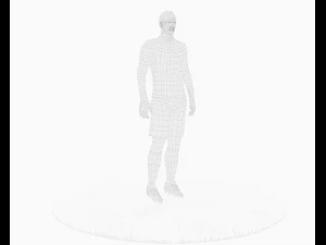 zlatan ibrahimovic, joueur de football pr&ecirc;t &agrave; jouer, animation de coup de pied Modèle 3D