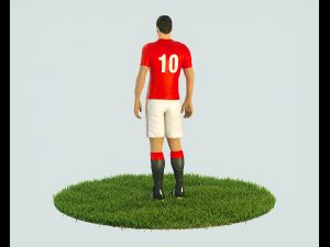zlatan ibrahimovic game ready football player kick animation Model 3D
