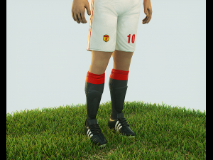 zlatan ibrahimovic game ready football player kick animation Model 3D