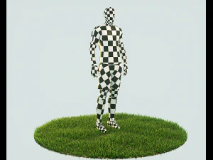 zlatan ibrahimovic, joueur de football pr&ecirc;t &agrave; jouer, animation de coup de pied Modèle 3D