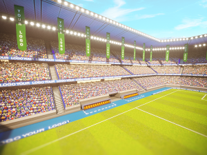 football soccer stadium game ready 3D Model