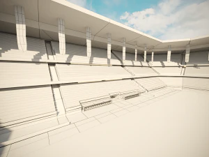 football soccer stadium game ready 3D Model