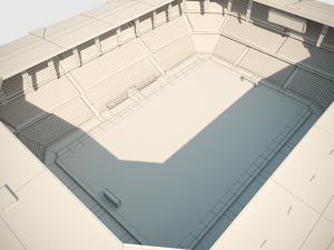 football soccer stadium game ready 3D Model