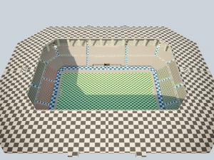 football soccer stadium game ready 3D Model