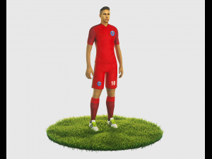 neymar football player game ready character 3D Model