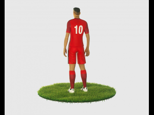 neymar football player game ready character Model 3D