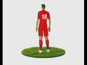 neymar football player game ready character 3D Model