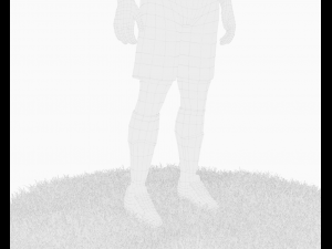 neymar football player game ready character Model 3D