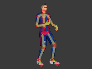 neymar football player game ready character 3D Model