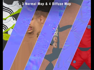 neymar football player game ready character Model 3D