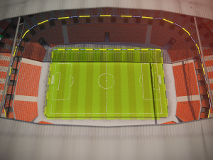 football soccer stadium game ready 3D-Modell