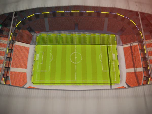 football soccer stadium game ready 3D Model