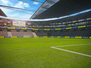 足球足球场比赛准备就绪 3D 模型